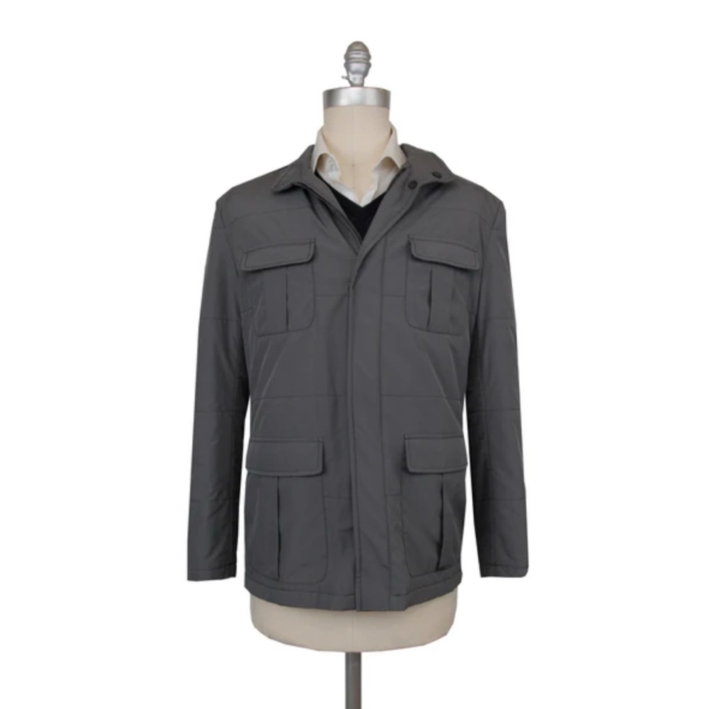 Kiton Charcoal Military Field Jacket